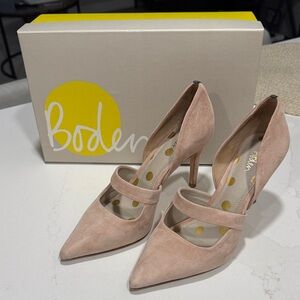 BODEN ADRIANNA COURTS Blush Suede Heels 🌸